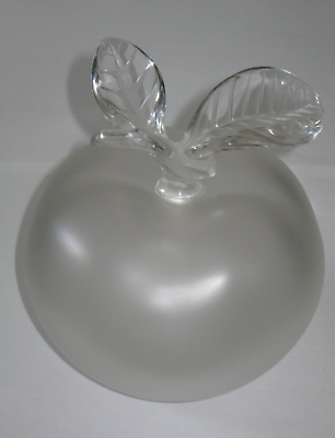 Vintage Nina Fille d#x27; Eve Lalique Pomme Apple Perfume Bottle Open Empty 6quot;