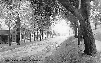 #ad #ad Morrison Illinois Homes West on Grove Street Shade Tree Dirt Road CR Childs 1908