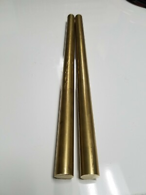 2 5 8quot; C360 BRASS ROUND ROD 2 x 12quot; long Solid New Lathe Bar Stock .625quot; H02