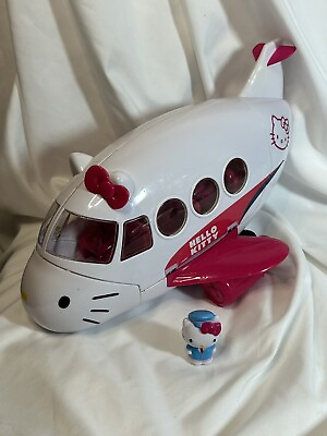 #ad Hello Kitty Jet Plane Playset Vehicle 2013 Sanrio Toy Airplane *missing Wheel