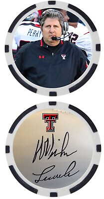 MIKE LEACH TEXAS TECH POKER CHIP ***SIGNED***