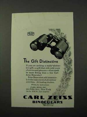 1930 Carl Zeiss Binoculars Ad The Gift Distinctive