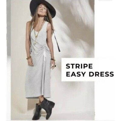 #ad Cabi Style 5974 Stripe Easy Maxi Dress Size M