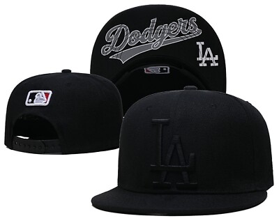 #ad Los Angeles Dodgers LA Hat 2024 Black on Black Snapback Adjustable Free Shipping