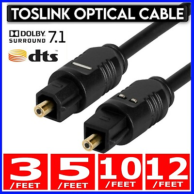 #ad TOSLink Fiber Optical Optic Digital Audio Cable SPDIF Sound Bar Cord Lot