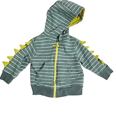 #ad Tommy Bahama Dinosaur Striped Knit Baby Hoodie Jacket Green Size 12 Months