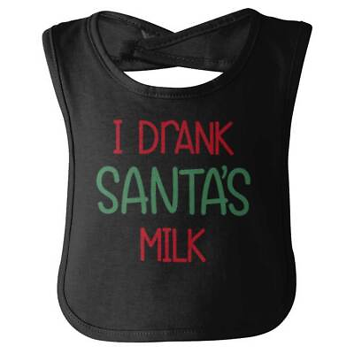 #ad I Drank Santa Claus Milk Christmas Holiday Baby Infant Burp Cloth Bib