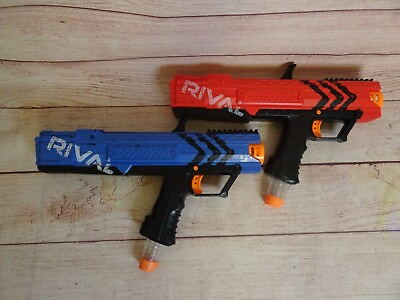 Nerf Rival Apollo XV 700 Ball Blaster Toy Guns 1 Blue amp; 1 Red