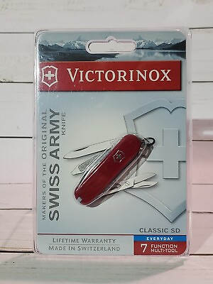 #ad #ad Victorinox Swiss Army Classic SD Pocket Knife 7 Function Red New In PKG 2006
