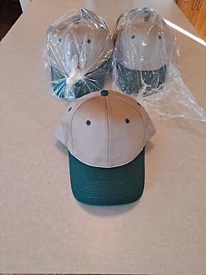 #ad New Baseball Hats: Khaki Green: Adjustable Snapback: Lot of 24: Cotton: NEW